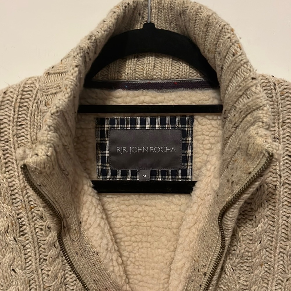 From Ireland! Aran sweater made from wool.